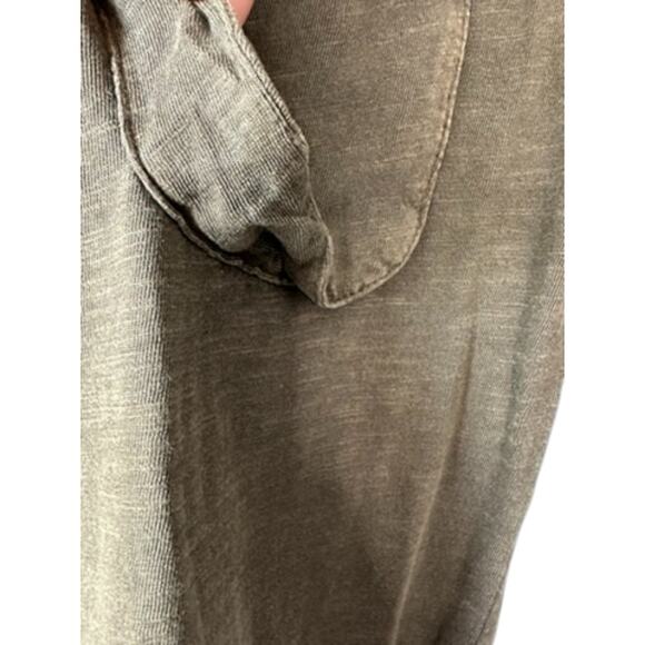 Zara Olive Green Crewneck Short Sleeve Pocket Cropped T-Shirt Shirt Women's 8 - Picture 3 of 5